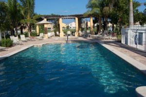 clubhouse pool at pet friendly gated community in delray beach fl 33445